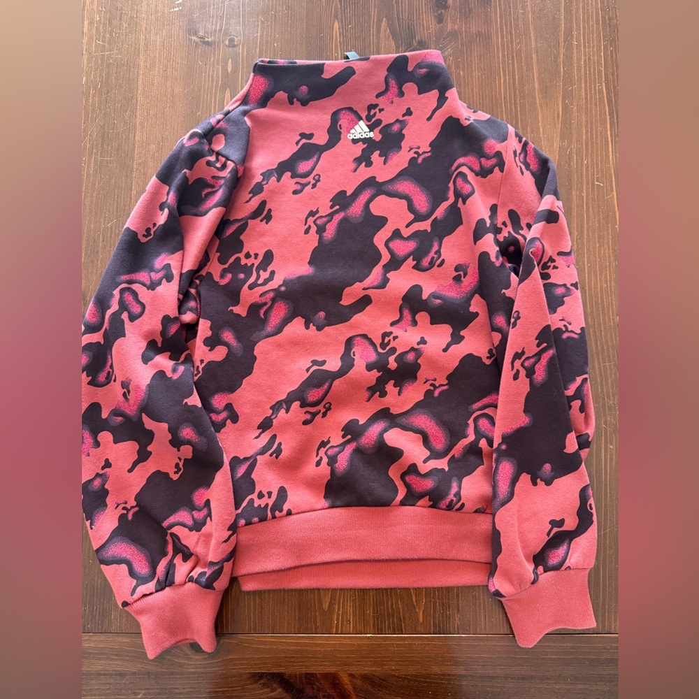 Adidas Pink and Black Sweater